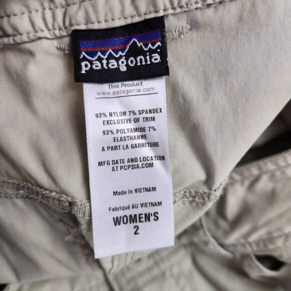 PATAGONIA Solimar Skirt 2 Stretch Nylon Tan Pockets Cargo Hike Out - Picture 9 of 13